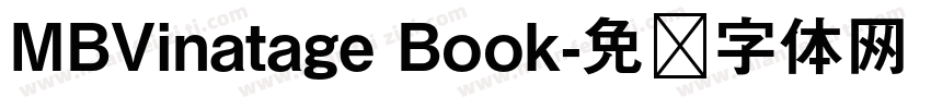 MBVinatage Book字体转换